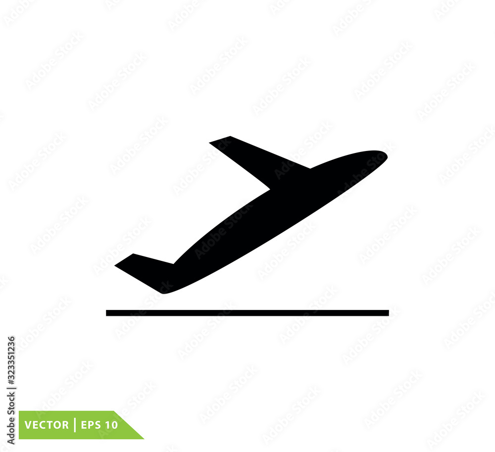 Plane icon vector logo template