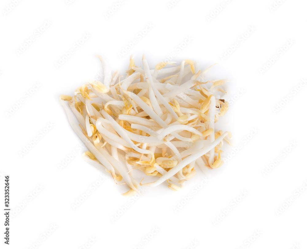 Bean Sprouts isolated on white Background. Bean Sprouts isolated on white Background.