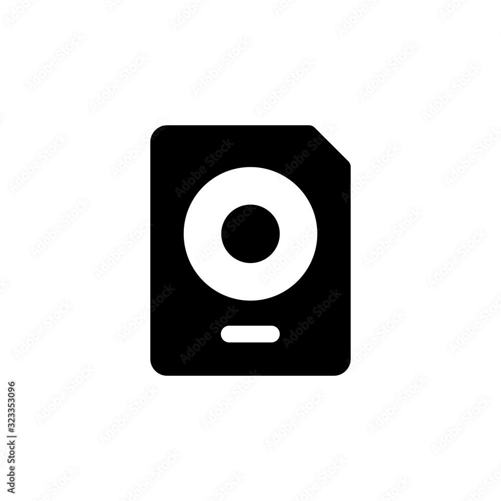 disc file icon. Perfect for application, web, logo and presentation template. icon design solid style disc file icon. Perfect for application, web, logo and presentation template. icon design solid style