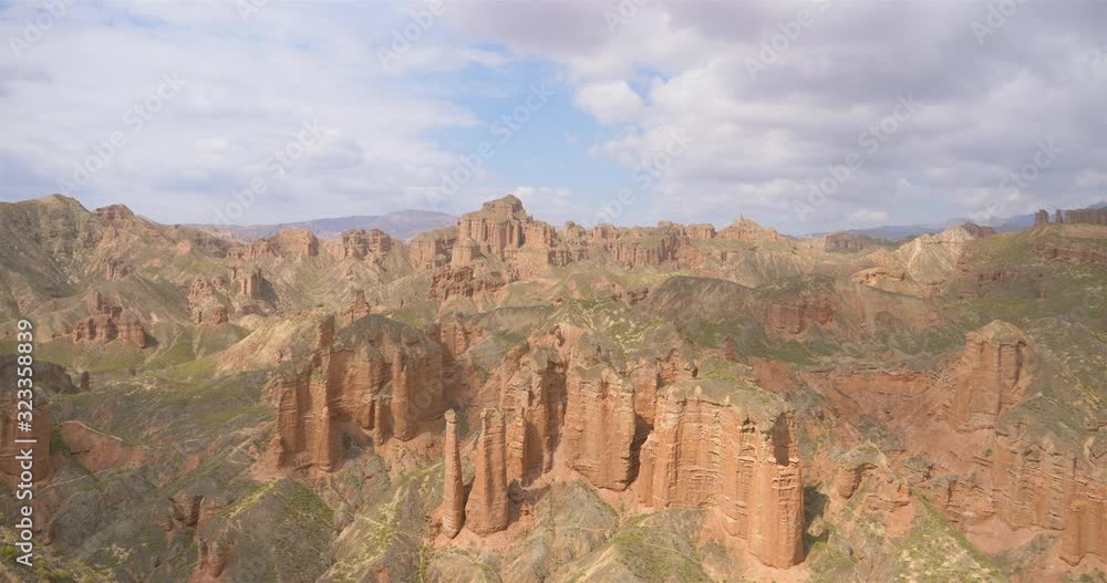Beautiful landscape view of Binggou Danxia Scenic Area in Zhangye Gansu Province, China. Beautiful landscape view of Binggou Danxia Scenic Area in Zhangye Gansu Province, China.