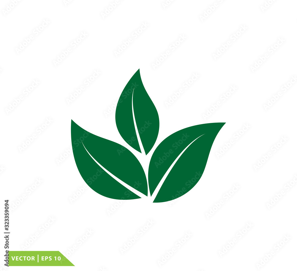 Leaf icon vector logo template Leaf icon vector logo template