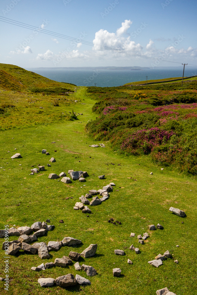 View of path along the Great Orme in Wales