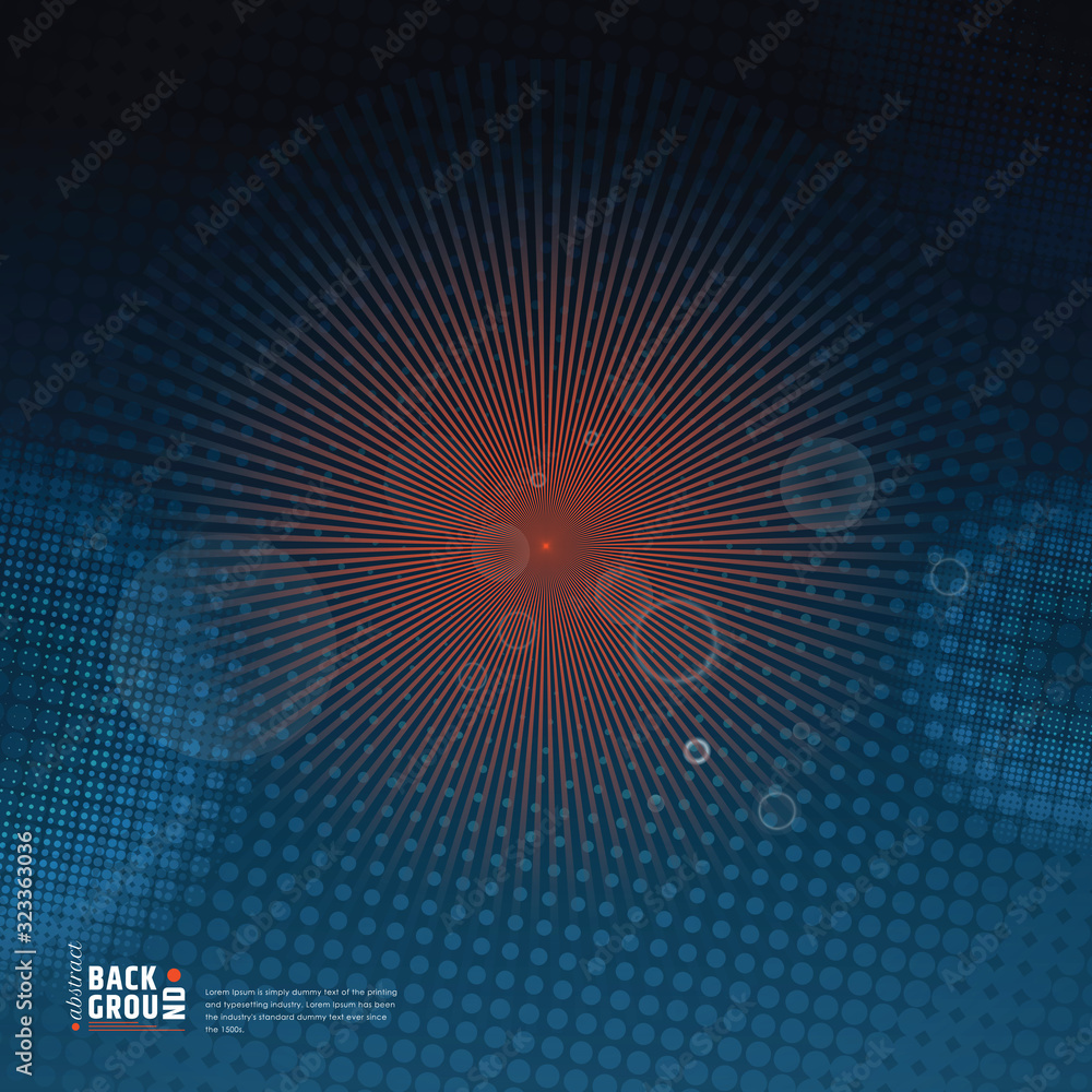 Obraz premium Abstract backdrop blue radial lines background