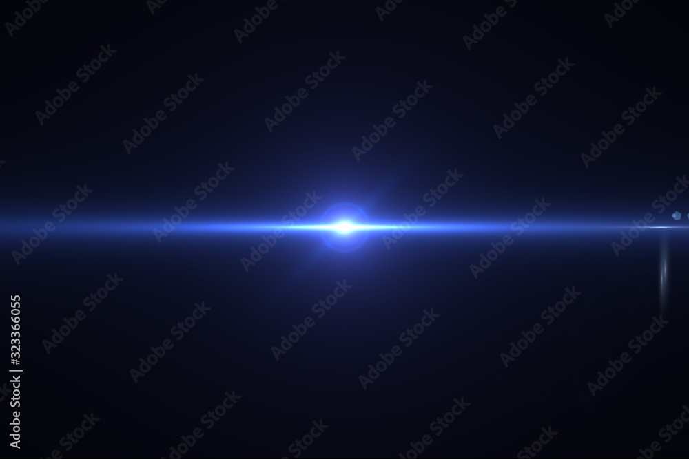 lens flare effect on black blackground