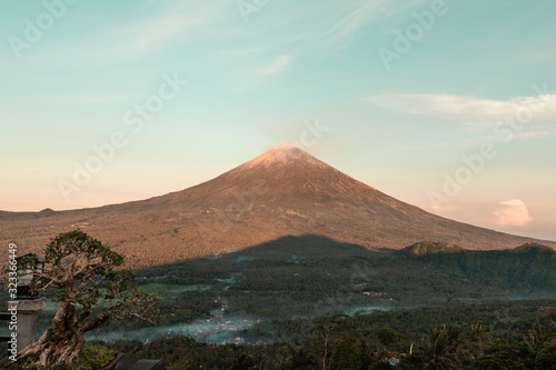 Landscape with Agung volcano, Bali, Indonesia.