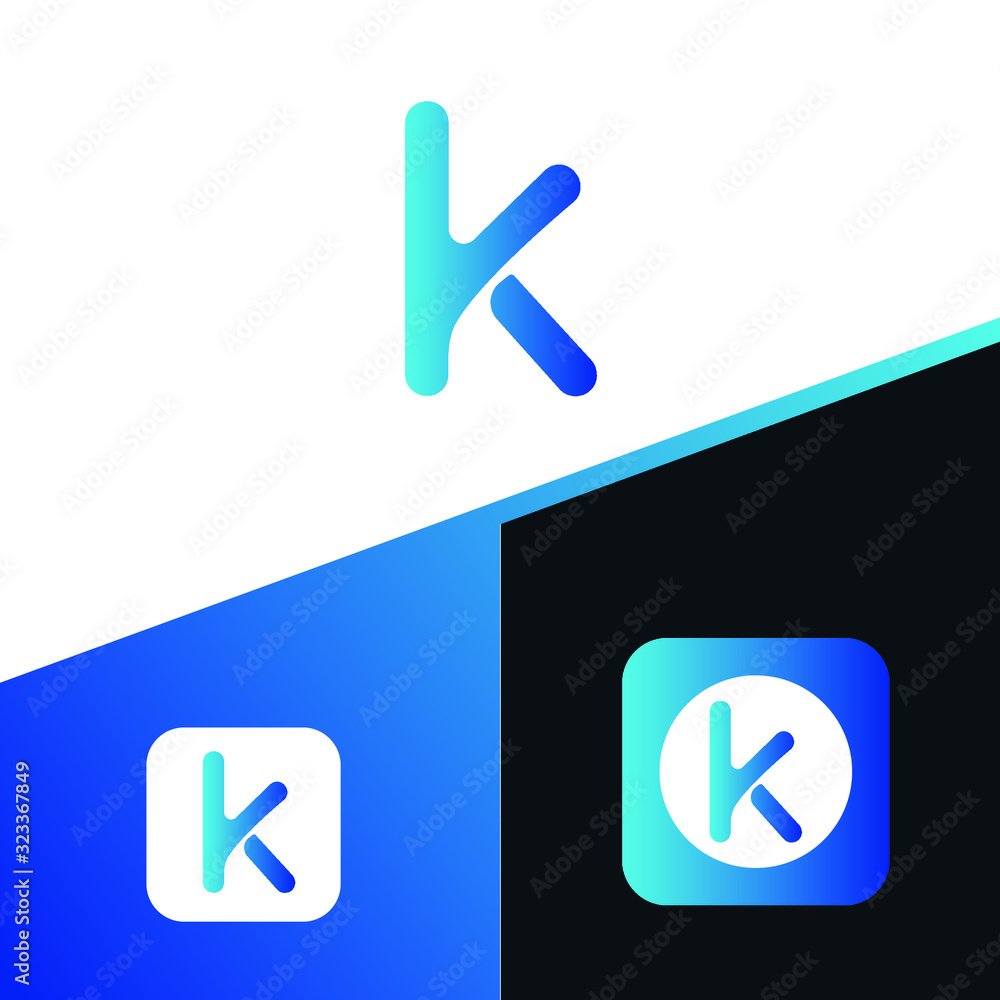 Letter K logo icon design template elements