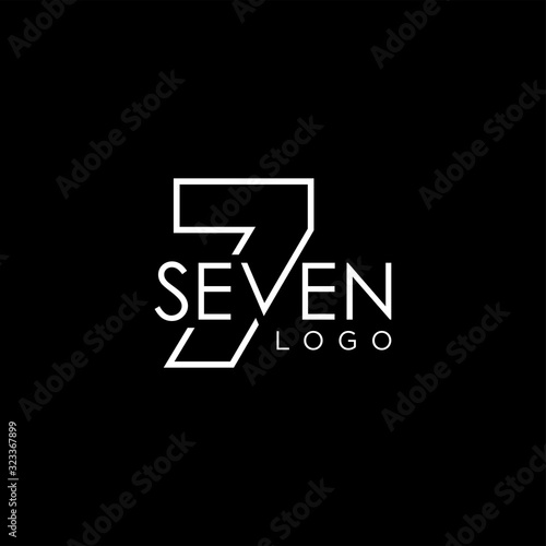 Number Seven Logo Design Template photo