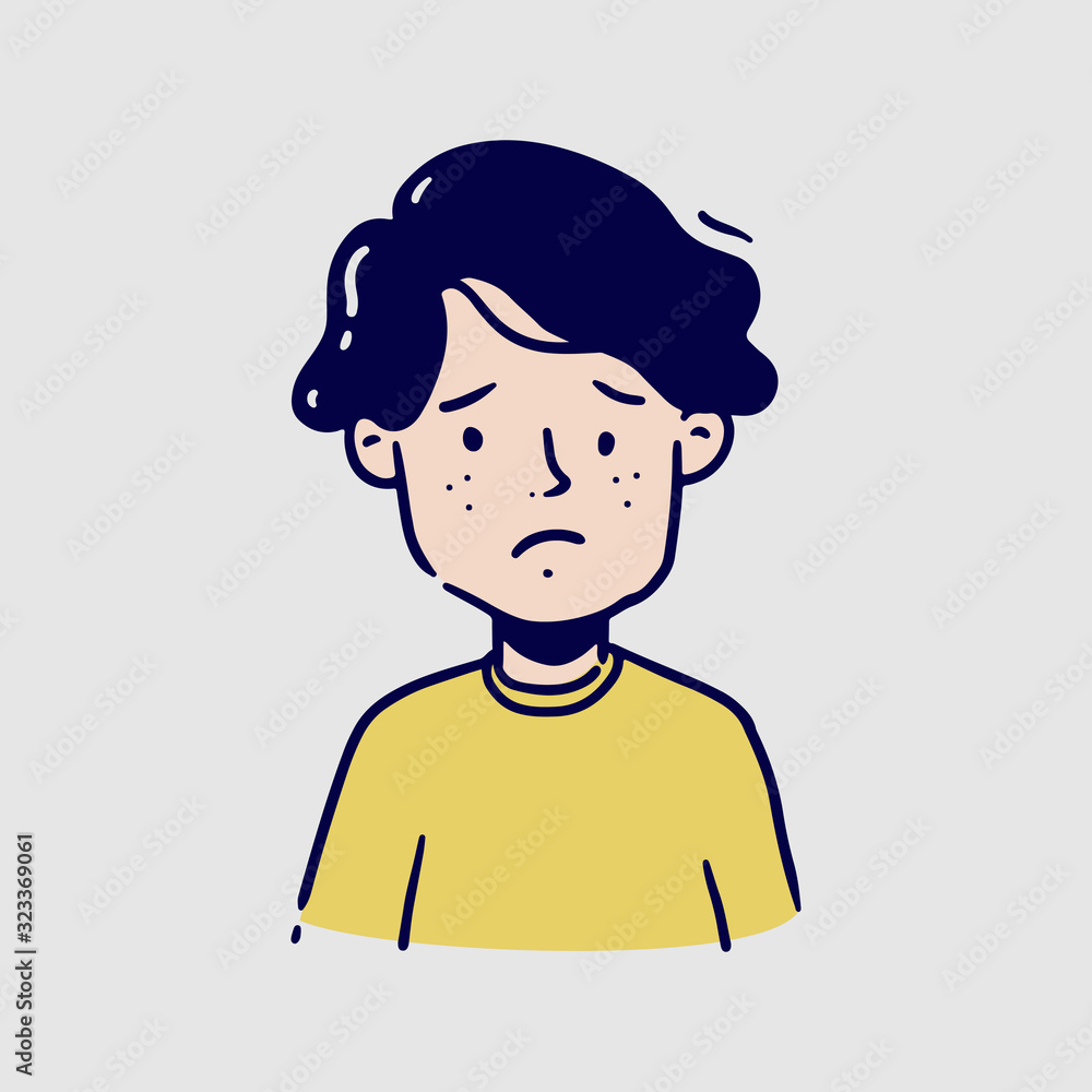 People Illustration, Hand drawn avatar, human activity, isolated background