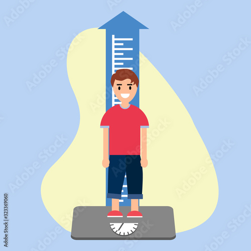 Illustration design measures weight and height