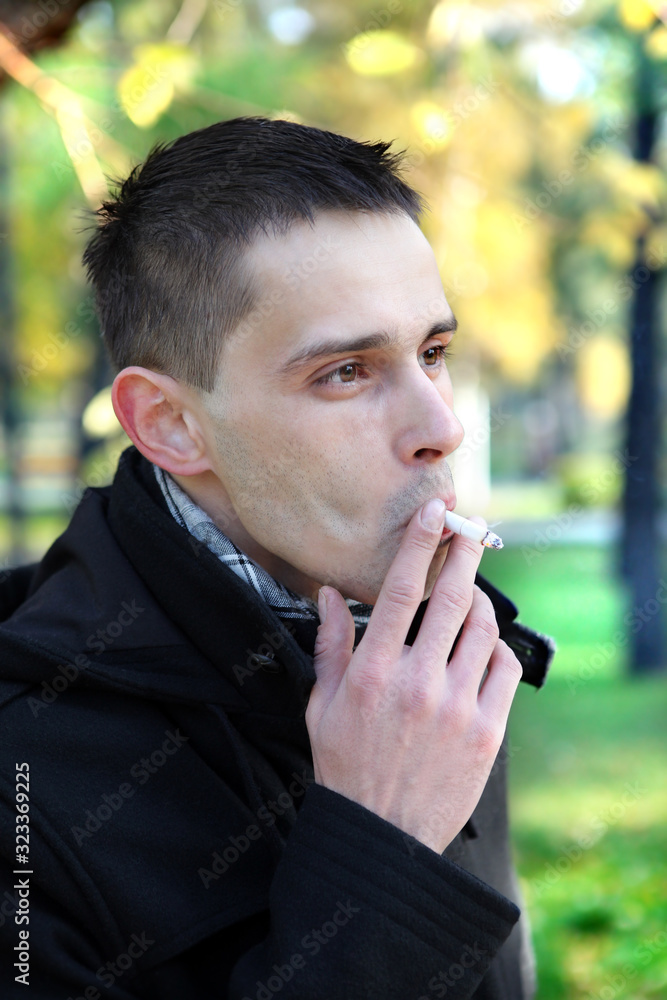 Man Smoking Outdoor