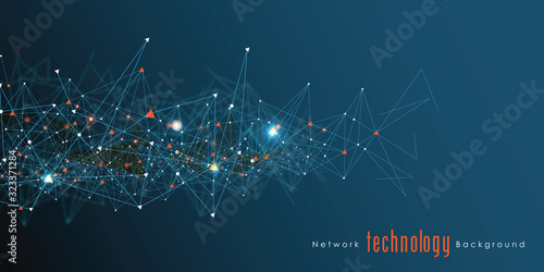 Abstract technology background with Big data. Internet connection, abstract sense of science and technology analytics concept graphic design. Vector illustration