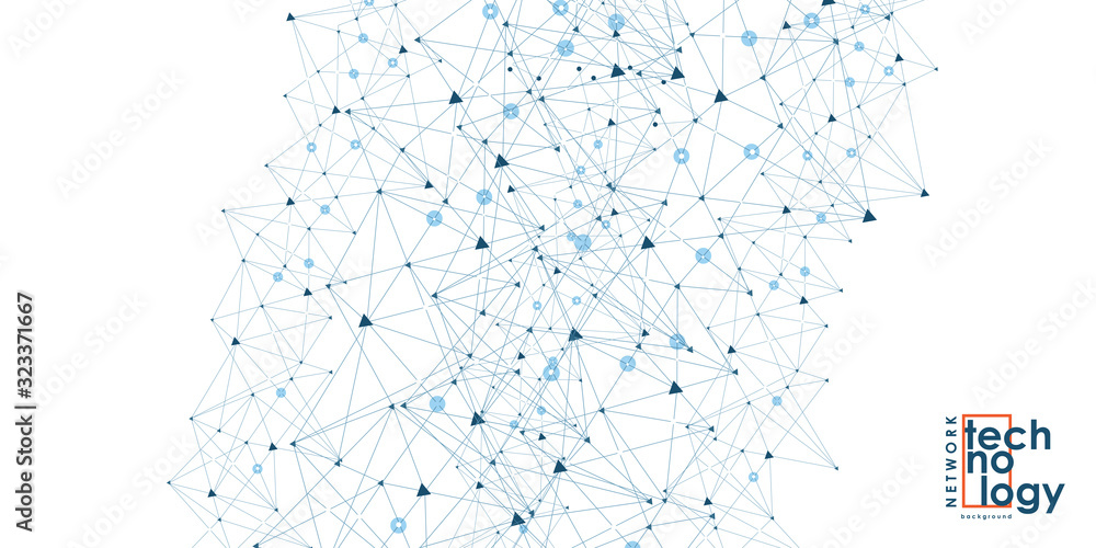 Abstract connecting dots and lines. Connection science background. Vector illustration Abstract connecting dots and lines. Connection science background. Vector illustration