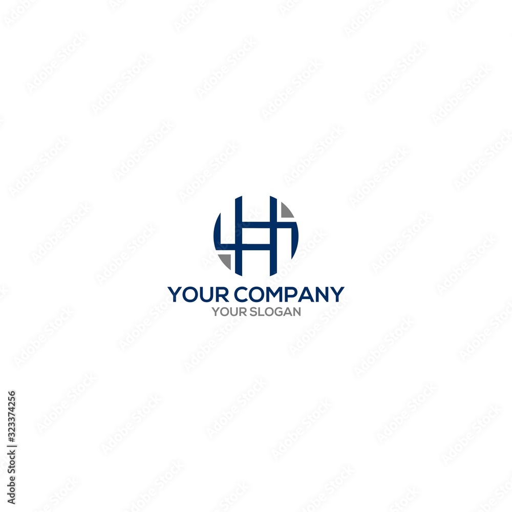 Circle HL Logo Design Vector Circle HL Logo Design Vector