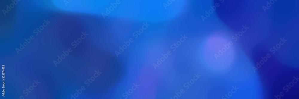 soft unfocused horizontal banner background texture with strong blue, royal blue and dark blue colors space for text or image