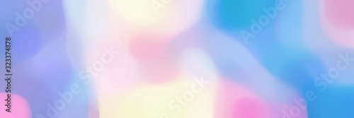 blurred horizontal banner background with light steel blue, sky blue and corn flower blue colors and free text space