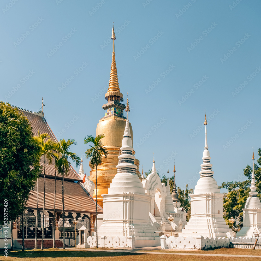Naklejka premium Wat Suan Dok temple in Chiang Mai, Thailand