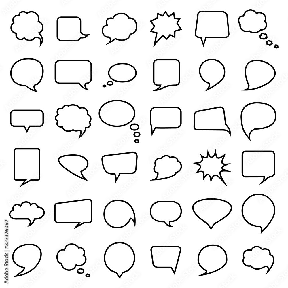 Speech bubble collection Speech bubble collection