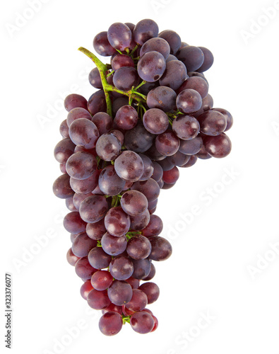 Fresh grape isolated on white background.