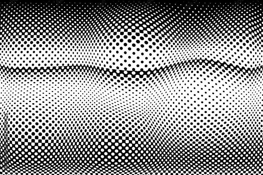halftone dots pattern  wave texture abstract background 