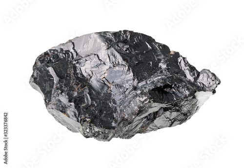 raw sphalerite ( zinc blende) rock cutout