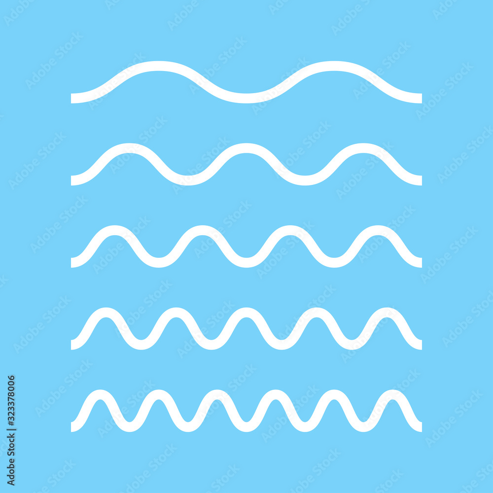 wave water line abstract blue background vector