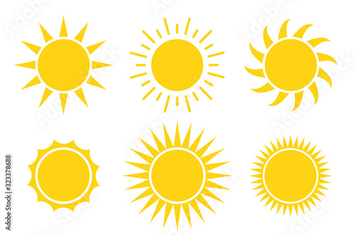 sun icon vector illustration isolated white background