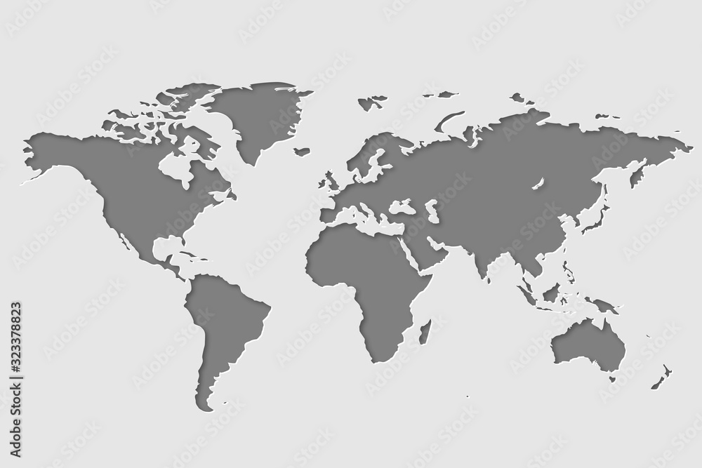 world map earth realistic design isolated vector