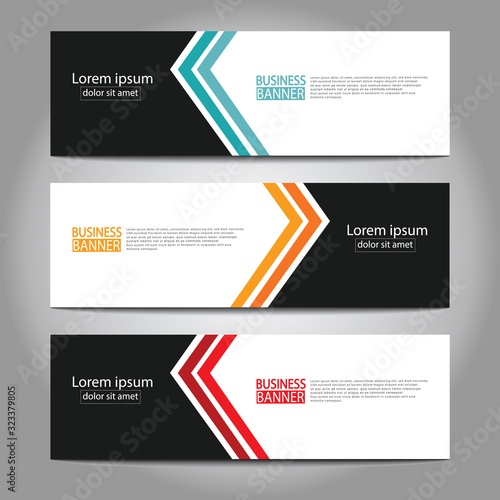 Vector abstract design web banner template. Web Design Elements - Header Design. Abstract geometric web banner template on grey background.Modern banner.