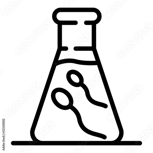 Sperm flask icon. Outline sperm flask vector icon for web design isolated on white background