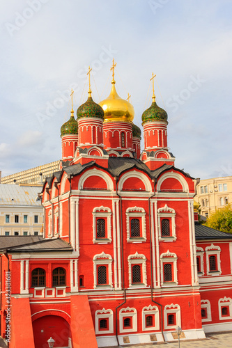 Znamensky cathedral in Zaryadye park in Moscow, Russia