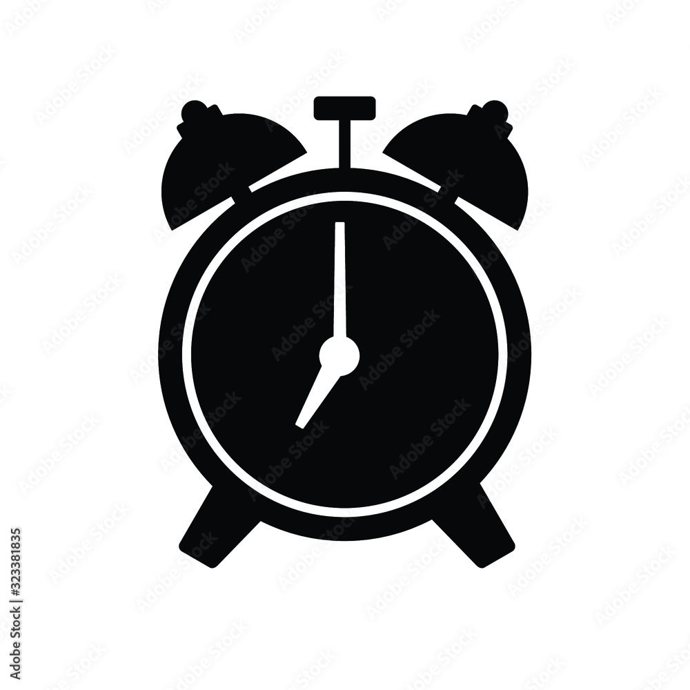 Clock icon, isolated. Flat design. Clock icon, isolated. Flat design.