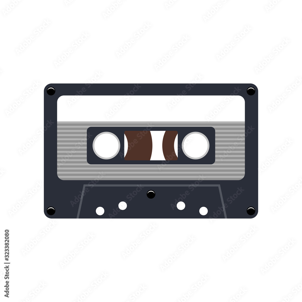 Fototapeta premium Audio cassette tape on the white background