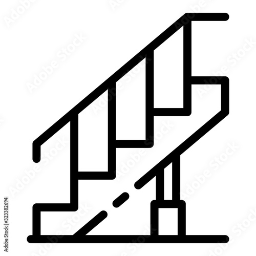 Reconstruction stairs icon. Outline reconstruction stairs vector icon for web design isolated on white background