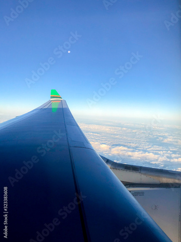 aerial view from the window of plane