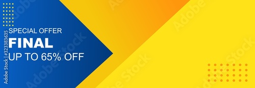 Sale banner template design.banner yellow background  . Big sale special offer.vector abstract background