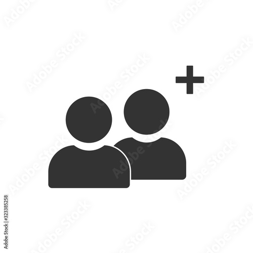 vector icon of add friend contact