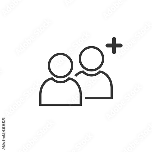 vector icon of add friend contact