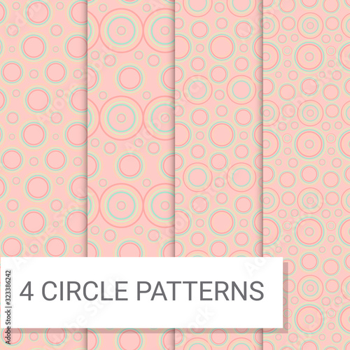 Set of geometric pattern in the pastel backdrop.