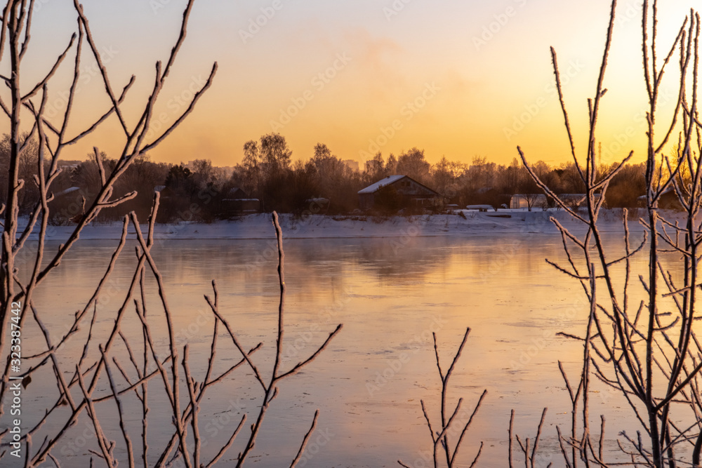 Fisherman's house on the banks of the Angara