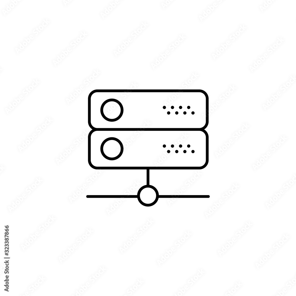 Server icon. Computer data server vector icon. Web Hosting symbol. Trendy Flat style for graphic design, Web site, UI. EPS10. - Vector illustration Server icon. Computer data server vector icon. Web Hosting symbol. Trendy Flat style for graphic design, Web site, UI. EPS10. - Vector illustration