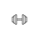 Dumb bells icon, vector illustration. Flat design style. barbell - fitness and gym icon vector