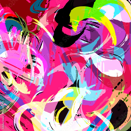 colorabstract ethnic pattern in graffiti style with elements of urban modern style bright quality illustration for your design