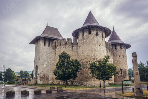 Exterior view of historic fortress in Soroca city, Moldova