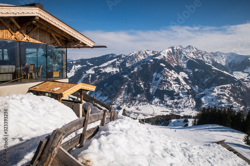 Skihütte Winterpanorama
