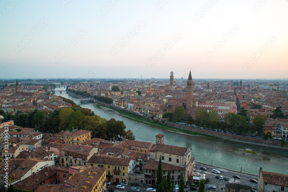 Verona city panorama