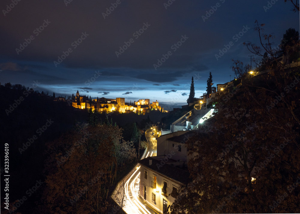 Alhambra During Sunset in Granada