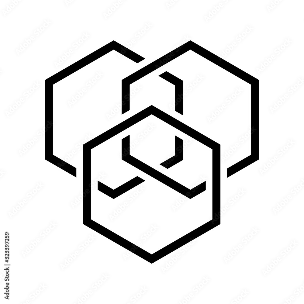 hexagon icon vector hexagon icon vector