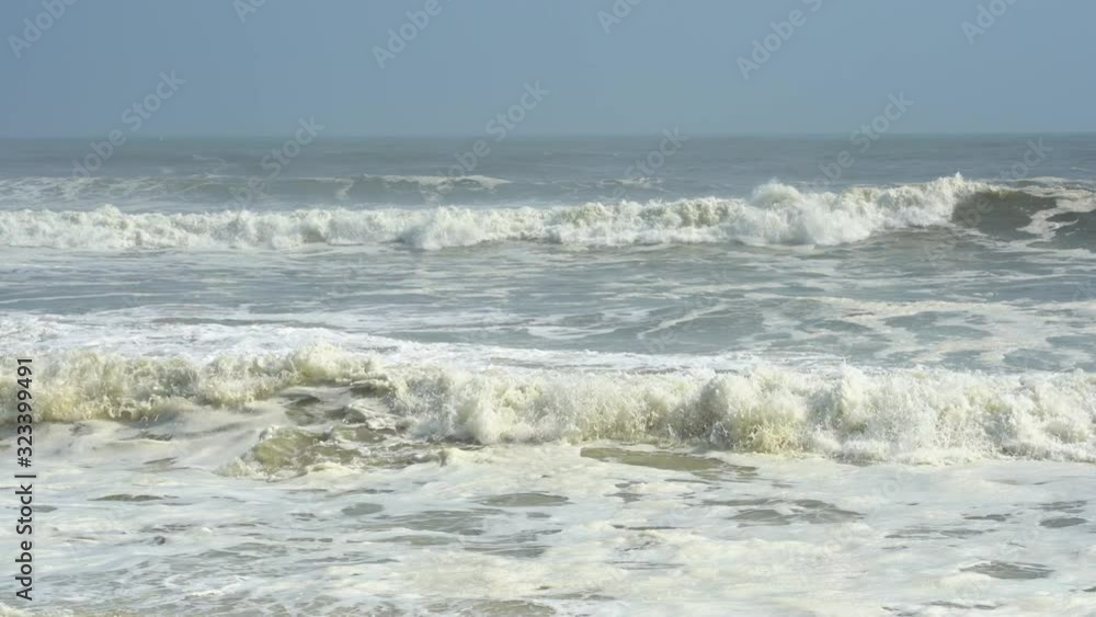 Atlantic Ocean waves crashing at Terrace Bay in the Skeleton Coast National Park in Namibia in Africa. Atlantic Ocean waves crashing at Terrace Bay in the Skeleton Coast National Park in Namibia in Africa.
