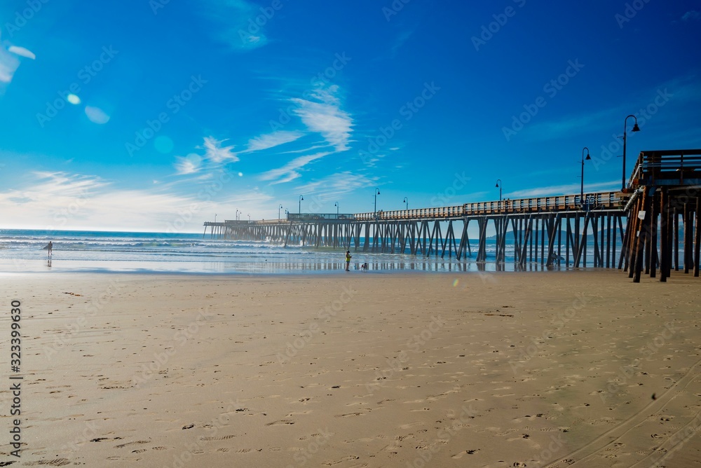 town of Pismo Beach on the Pacific coast of California town of Pismo Beach on the Pacific coast of California