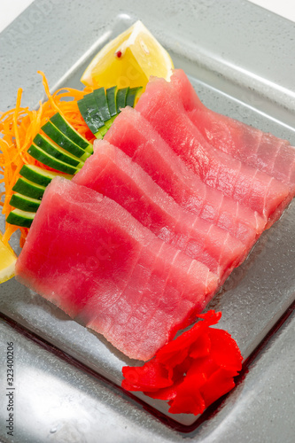 Schilderij op canvas Bluefin tuna sashimi, traditional Japanese dish
